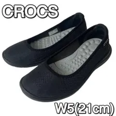 CROCS Reviva flat リバイバ フラット ブラック W5 21cmのサムネイル