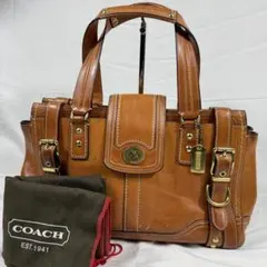 【希少】COACH ハンプトンズ レザー サッチェル ブラウン 11086