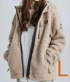 THE NORTH FACE ベージュ フリース(ボア)ジャケット Lサイズ