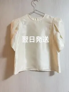 Anuans ペタルフォルムスリーブブラウス アイボリーのサムネイル
