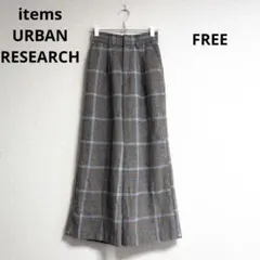 チェックパンツ ワイドパンツ