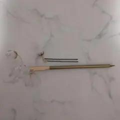 花飾り付きゴールドかんざし