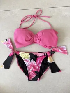 rienda suelta セパレート水着 ビキニ リボン　ピンク　花柄のサムネイル