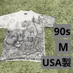 SIGNAL SPORT 一点物 ライオン アニマルTシャツ 90s USA製のサムネイル