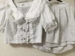 ノエミー お嬢さんパールセーラーセットアップ 半袖 セットアップ 量産型 地雷系