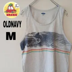 USA古着 OLDNAVY タンクトップ　M グレー サーファーのサムネイル