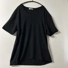 MINIMINI STORE Vネック 半袖 カットソー 黒 M ゆったりのサムネイル