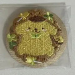 ポムポムプリン　サンリオキャラクターズ 刺繍缶バッジビスケット3
