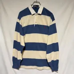 90s Ralph Lauren ラガーシャツ 高配色 薄手 L