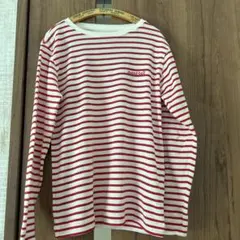 mont-bell 赤と白のストライプ 長袖カットソー　モンベル　130 女の子
