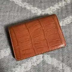 Felisi フェリージ クロコ型押し カードケース ブラウン　名刺入れのサムネイル