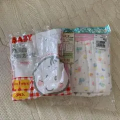 ベビー用モスリンガーゼハンカチ 3枚&沐浴ガーゼ1枚セット 100%コットン
