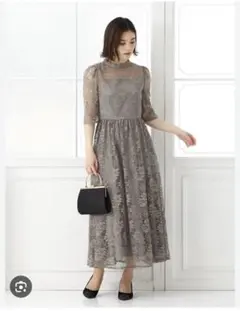 AIMER ラッセルレースロングドレス