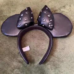 ミニー　スタッズ付きリボン　カチューシャ