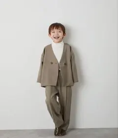 riziereノーカラージャケットセットアップ