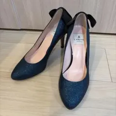 ランバンオンブルー グリッターラメ　パンプス サイズ40 約24.5バックリボン