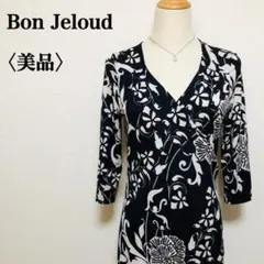 【美品】ブージュルード 花柄 ワンピース フリー 黒白 モノトーン ボタニカル☆