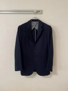鎌倉シャツ テーラードジャケット ウール100% ネイビー Mサイズ 3B 紺色