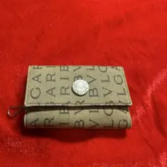 BULGARI キーケース キャンバス ベージュ