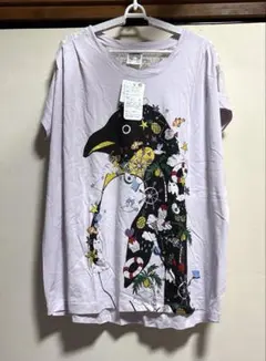 新品　ツモリチサト　Tシャツ ツモリチサトTSUMORI CHISATO コットンフロントペイントチェック半袖T