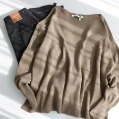 【手仕上げクリーニング済】フレームワーク ポケット付きワイドプルオーバー デニム