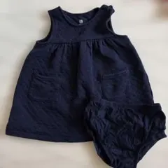 BABY GAP ネイビー キルティング　ワンピース 80cm 12-18ヶ月