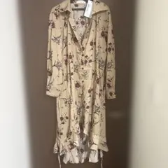 【新品未着用タグ付き】fifth 花柄シャツワンピース ベージュ Mサイズ