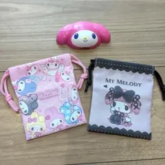 マイメロディー巾着2種&ハッピーセットのコームセットのサムネイル