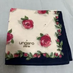 ungaro バラ柄 ハンカチ