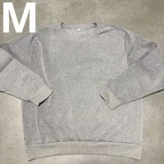 グレー クルーネック トレーナー Mサイズ