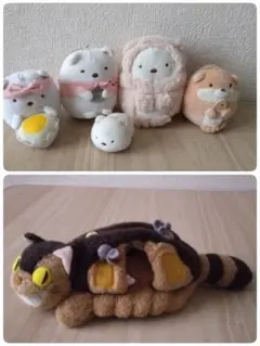 すみっコぐらし ぬいぐるみ5体 となりのトトロ ネコバス