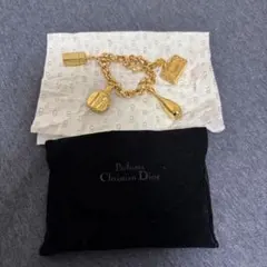 非売品　Christian Dior 香水チャーム　ゴールドブレスレット　袋付き