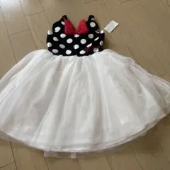 【タグ付き】Minnie 水玉ノースリーブワンピース