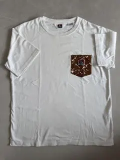 BEN DAVISホワイト Tシャツ ブラウンポケット