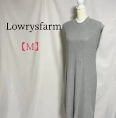 LOWRYS FARM　ワンピース　ニット　M　グレー　綿100％