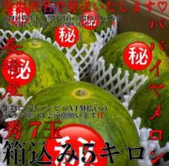 ( ◠‿◠ )やっぱり♡これっ！！❤️甘〜い❤️パパイヤメロン❤️赤秀❤️7玉❤️5キロ❤️のサムネイル
