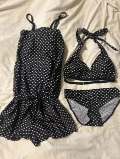 ドット柄ビキニ・ワンピース水着3店セット Lサイズ 一度着用のみ