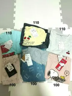 女の子　夏服　新品未使用　タグ付き　100 110 まとめ売り　6点セット