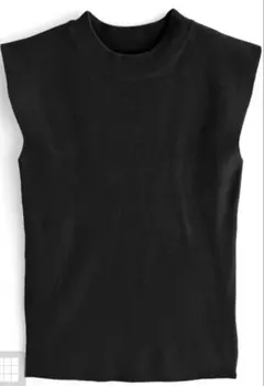 GRL ノースリーブハイネックニットトップス　ブラック　Mサイズ