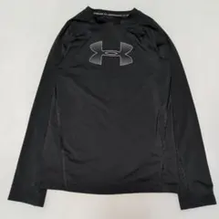 【底値格安！】130★アンダーアーマー★ロゴマークプリントＴシャツ★YМS　黒のサムネイル