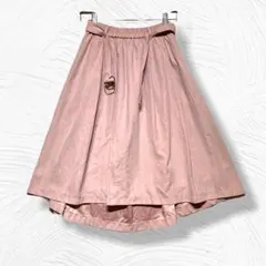 ローリーズファーム フレアスカート ウエストゴム ベルト付属