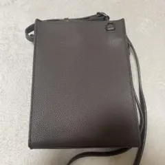 aroco アロコ　スクエア　ショルダーバッグ　チャコールブラウン