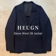 HEUGN Steve ウール2Bジャケット リネン混 ネイビー サイズ1のサムネイル
