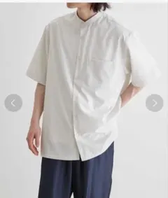 Adam et Rope - 接触冷感 バンドカラーシャツ ユニセックス