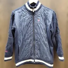 ルコックスポルティフ ゴルフ ニットブルゾン ネイビー サイズL