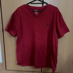 ポロ・ラルフ・ローレン 赤 Vネック Tシャツ
