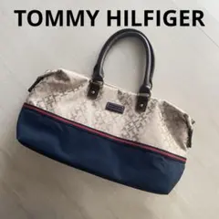 希少 TOMMY HILFIGER ロゴプレート トートバッグ ヴィンテージ