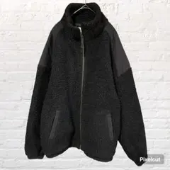 11435 ノーティードッグ ボアジャケット ジャンパー 黒 L アウター 古着