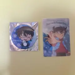 名探偵コナン　脱出　缶バッジ&特典カード　コナンセット