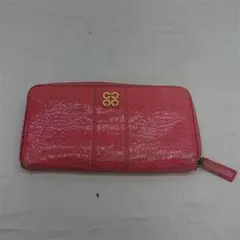 ★COACH コーチ　ピンク クロコダイル風 長財布